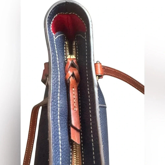 Dooney & Bourke Pebble Grain Leather Small Lexington Bag in Black and Brown - Picture 11 of 17